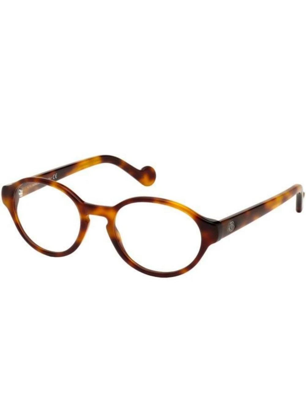 Moncler Tortoiseshell Round Eyeglass Frames